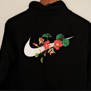 Black Nike Floral Half Zip Sweatshirt